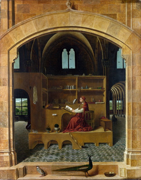 St. Jerome in his study (Antonella da Messina)