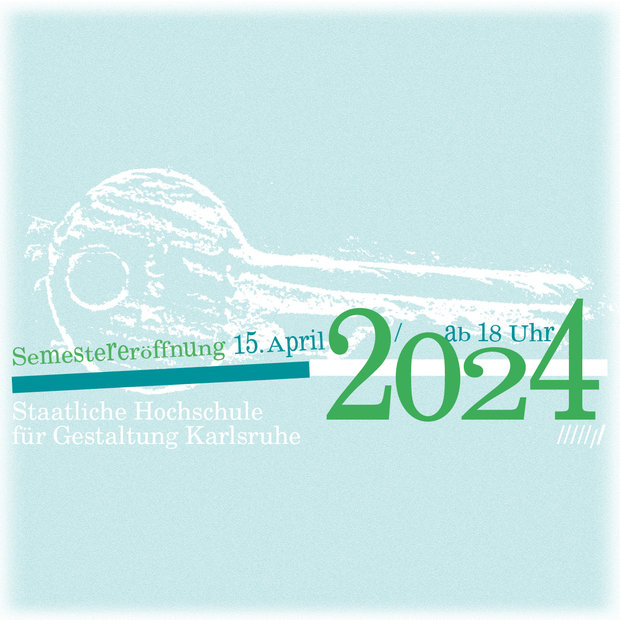 Sommersemester Eröffnung 2024 - Key Visual von Niklas Weisenbach (HfG, Kommunikationsdesign)